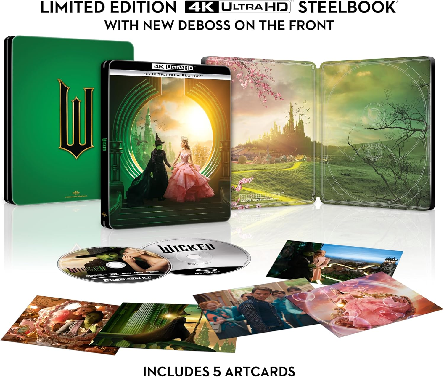 Wicked [4K Ultra HD & Blu-Ray] Limited Edition Steelbook & Artcards image number 1