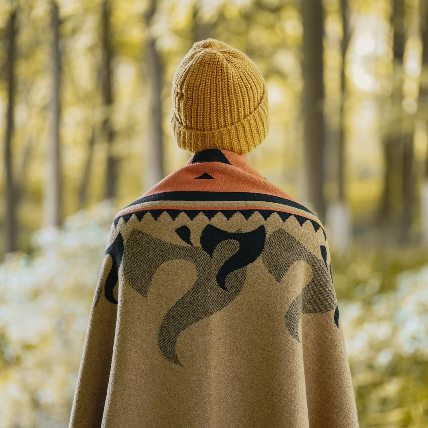 ACUSHLA Merino Wool Camp Blanket - Warm, Thick, Washable, Large Throw Great for Outdoor Camping All Seasons Suitable Indian Style 201 79X63