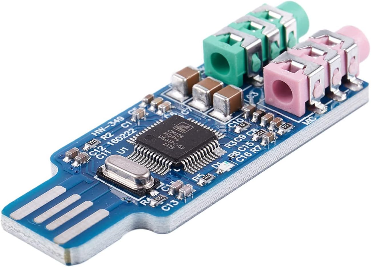 Lrocaoai 4X Free Driver USB Sound Card CM108 USB Sound Card Chip Blue, 750080824 image number 5