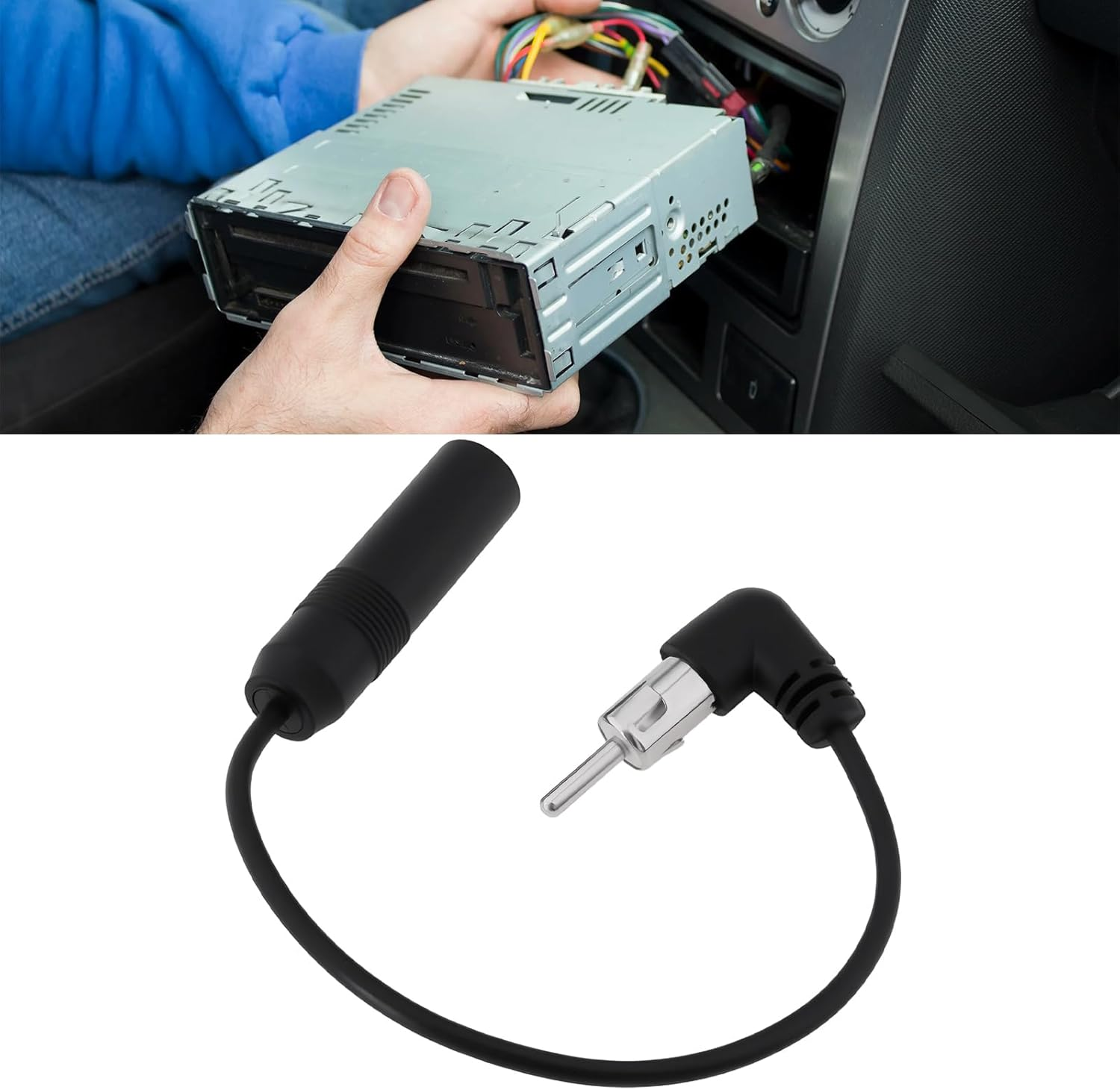 OTOTEC 2Pcs Car Stereo Audio Extension Adapter FM Radio Antenna for FM Stereo Broadcasting 20Cm image number 4