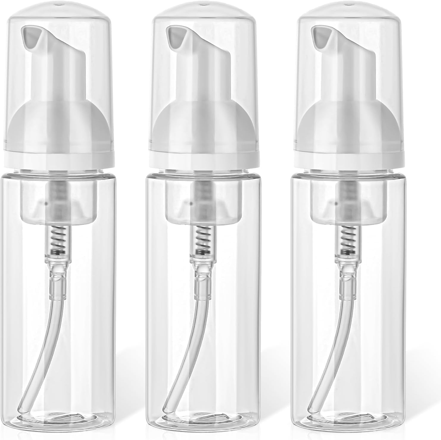 Mini Travel Foaming Pump Bottles, 3Pcs Foam Soap Dispenser Mini Empty Foaming Soap Dispenser,Empty Refillable Clear Plastic Foam Pump Bottle,Plastic Mini Foam Pump Bottle Lash Shampoo Foam Bottle image number 4