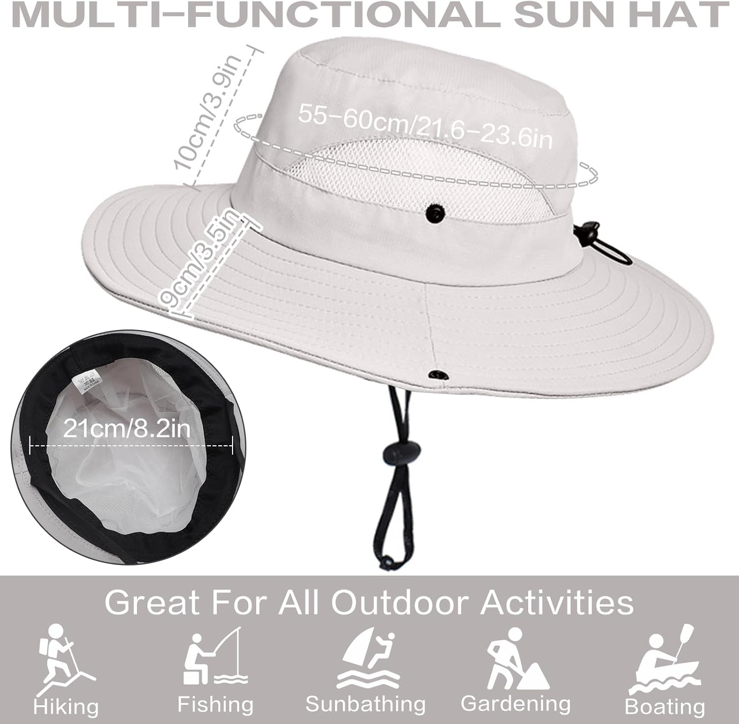 Velado Sun Hat for Men and Women, Wide Brim UV Protection Sun Cap, Waterproof Foldable Bucket Hat for Fishing, Hunting, Hiking, Camping, and Outdoor Adventures image number 3