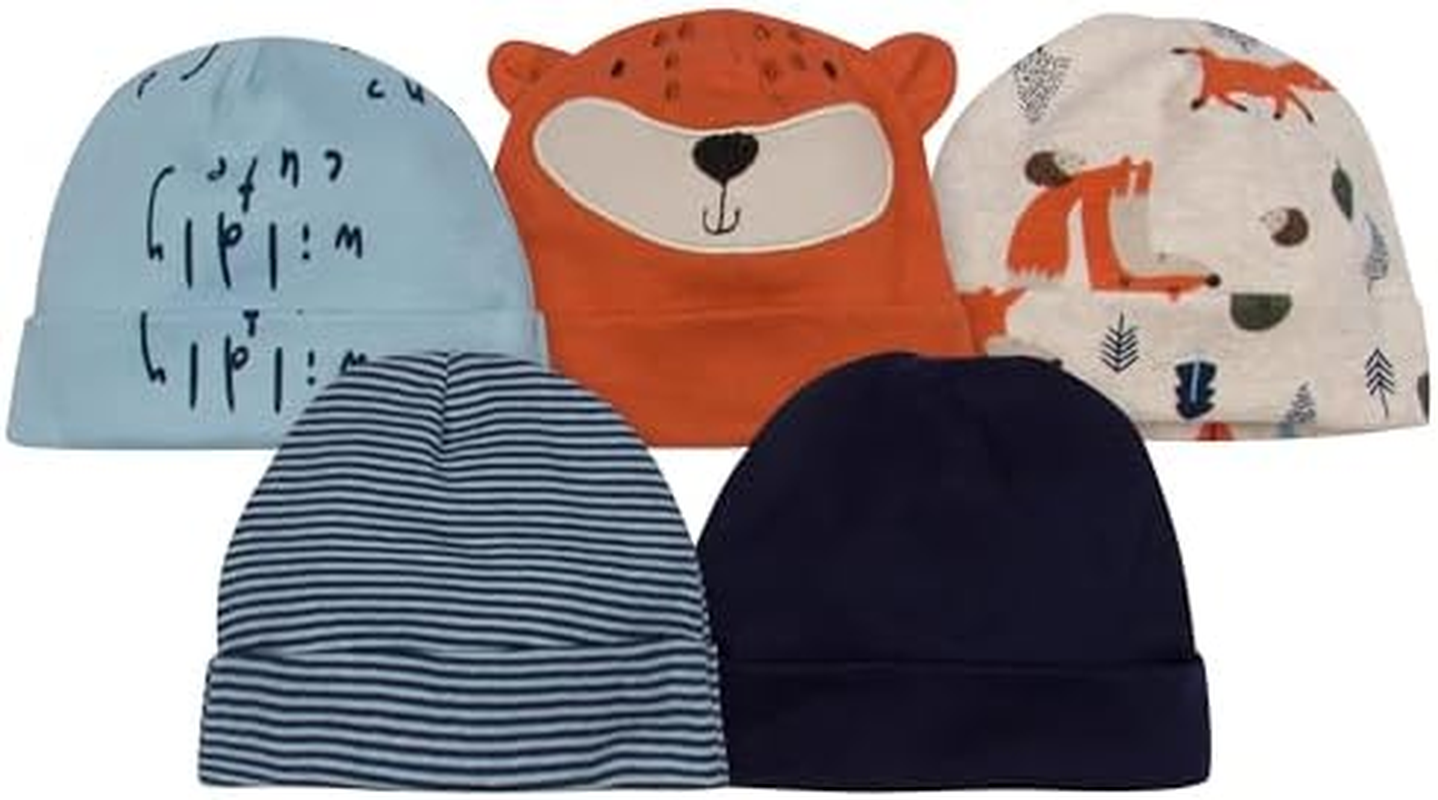 Gerber Baby Girls' 5 Pack Caps image number 1