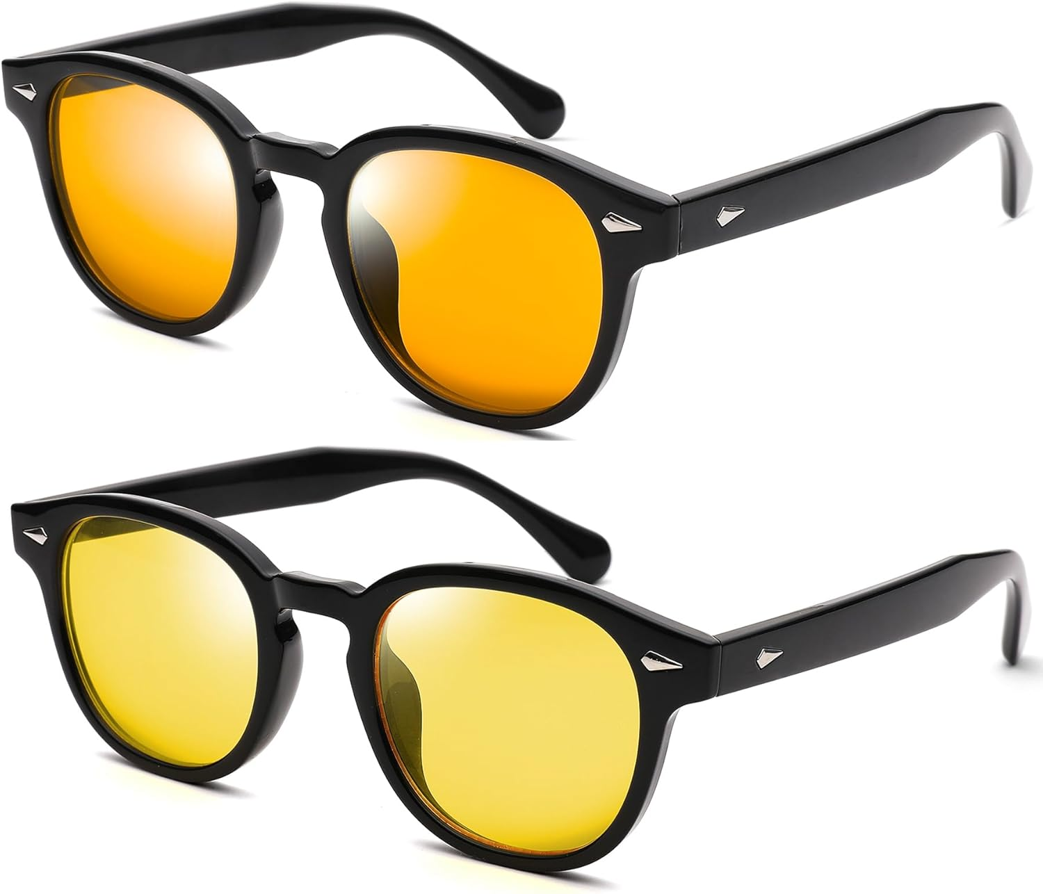 GLARDEFE Retro round Sunglasses for Men Women - Vintage Circle Tinted Sun Glasses