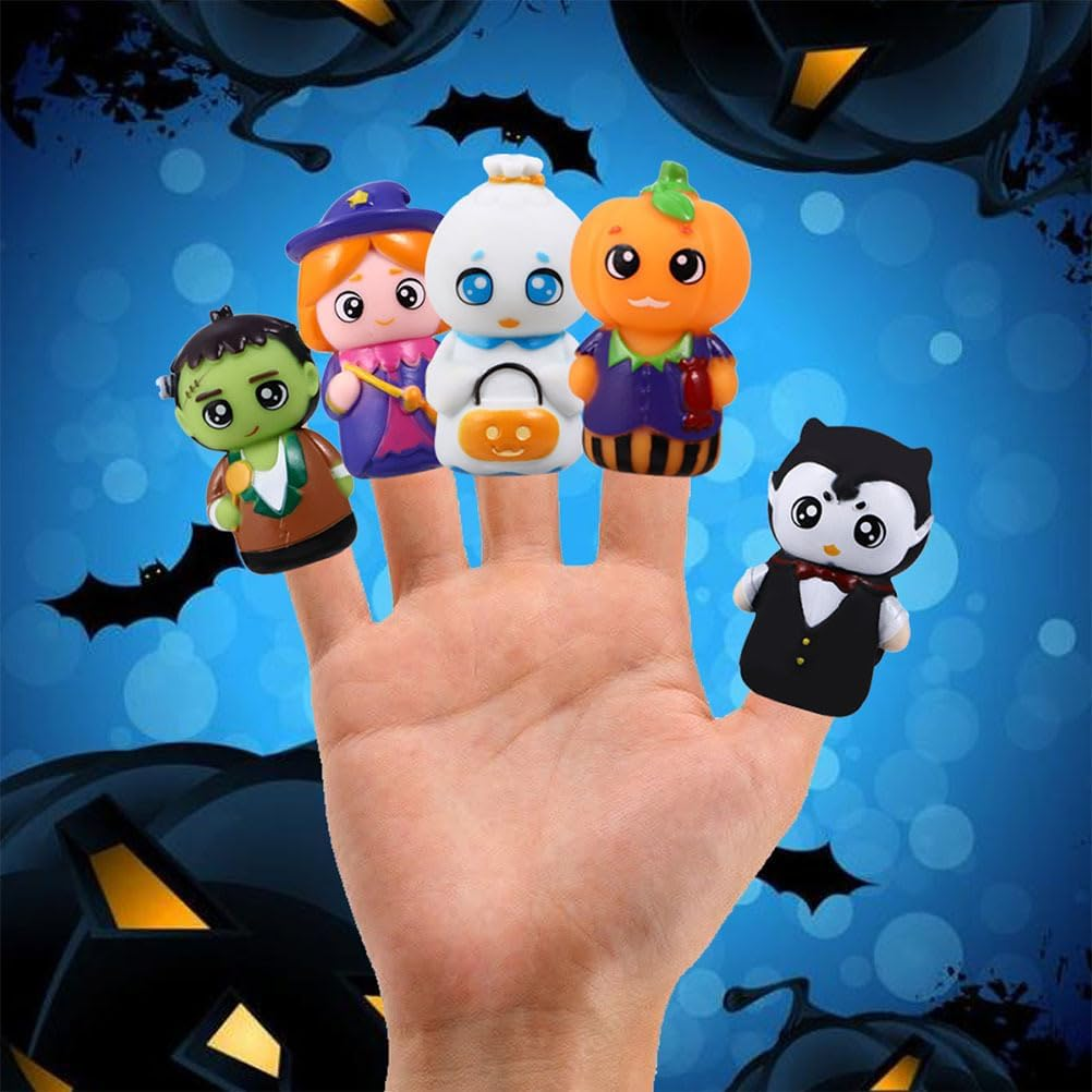 Totority Halloween Finger Puppets - 10Pcs Finger Puppets for Kids Halloween Articulated Fingers Goodie Bag Fillers image number 3