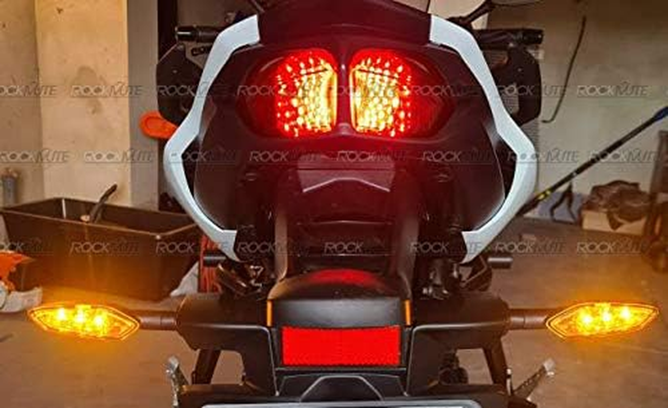 Motorcycle LED Turn Signal Indicator Lights for Yamaha MT-01 MT-25 MT-03 MT-10 MT-09 MT-07 TRACER FZ1 FZ6 FZ8 FAZER FZ6R XJ6 TDM900 XSR900 XSR700 Motorbike Front/Rear Turning Blinker 1 Pair (Clear)