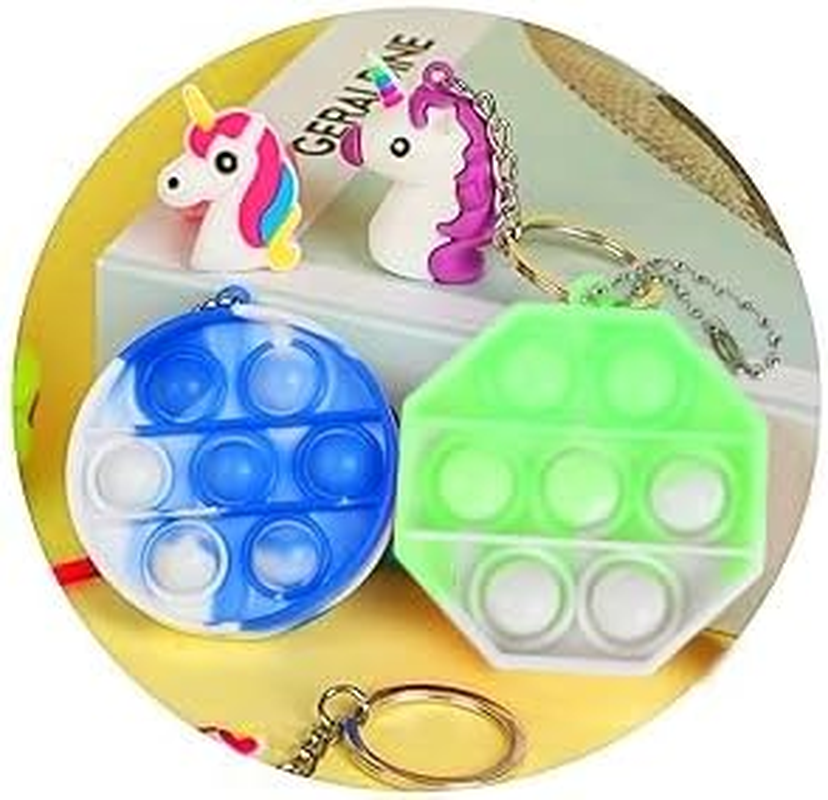 Fidget Purse, Pop Fidget Push It Bubble Popper Unicorn Bag with Bulk Fidget Bracelets Key Chain Stress Relief Toys for Girls Ages 3-12 Gift Easter Basket Stuffers Birthday Party Favor Xmas Stocking image number 4