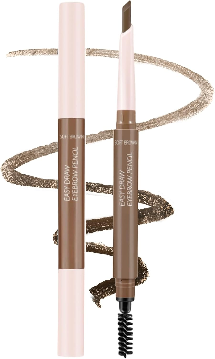 Okerker Brown Dual-Ended Eyebrow Pencil - Waterproof, Smudge-Proof Brow Liner with High Pigment, Smooth Glide Formula, Built-In Sharpener#06