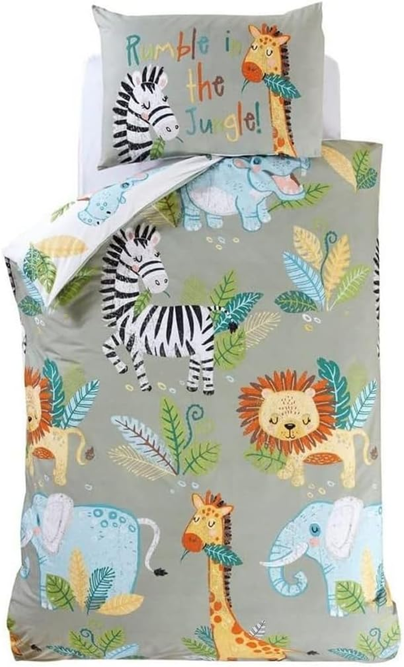 Rapport Home Rumble in the Jungle Kids Duvet Set (Single), Green image number 6