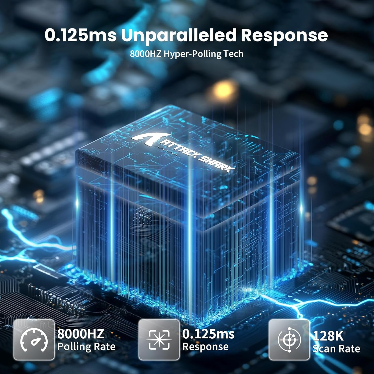 Attack Shark X68 HE 8000Hz Rapid Trigger Keyboard, 0.01Mm RT Accuracy Wired Gaming Keyboard with Magnetic Switch, Adjustable Actuation, Rapid Trigger, Snap Tap, RGB Lighting for Pc/Mac, Moonlight image number 5