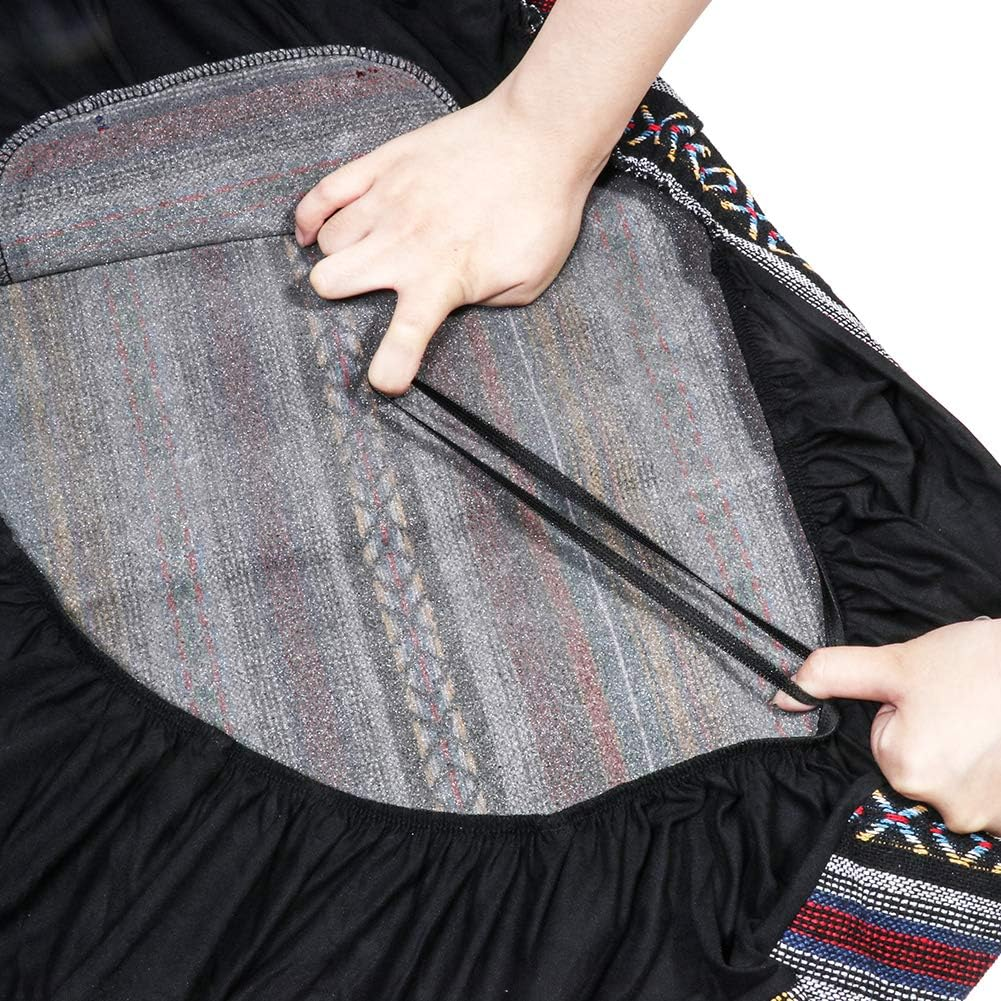 Car Seat Cover Baja Saddle Blanket 4PCS Front Striped Multicolor, Hippie Boho Seat Cover Universal Fit for Toyota, Honda, Nissan, Chevy, Rav4 Car Suvs Truck with Airbag Compatible - Multicolor image number 3