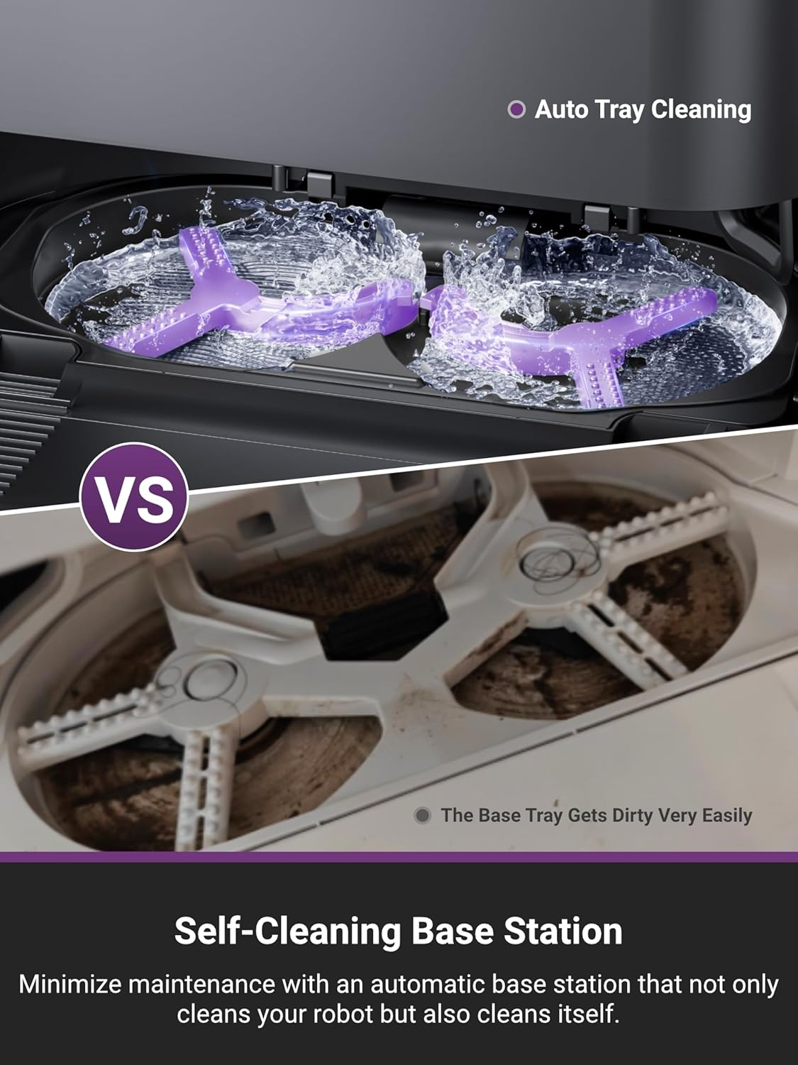 Eureka J15 Pro Ultra Robot Vacuum Cleaner and Mop, 16,200 Pa Suction, Flex-Arm Design Mop, Hot Water Mop Washing & Hot Air Drying, Active Hair Cutting Design, AI Obstacle Avoidance, Black image number 2