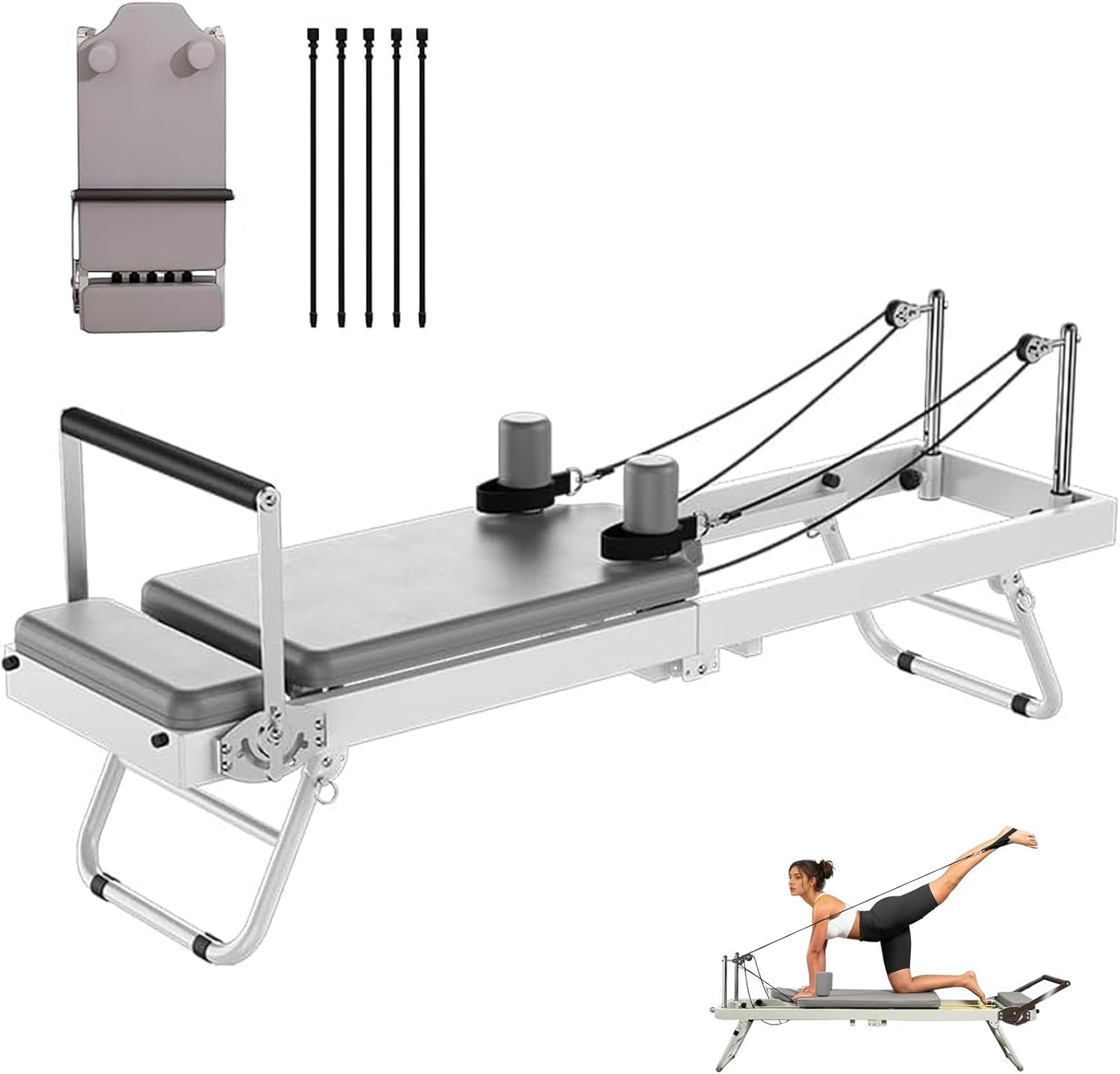 TTFP Reformer Pilates Machine, Pilates Reformer Board, Exercise and Fitness Equipment