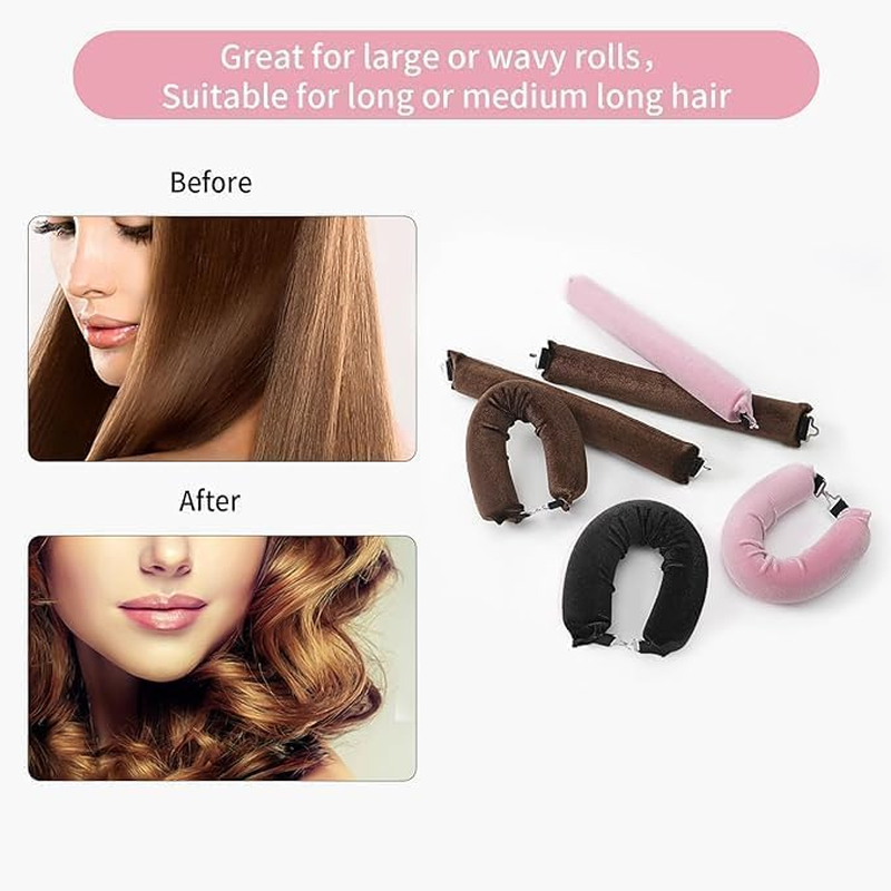 Heatless Hair Curler Overnight Curls Blowout Rods, 3Pcs Heatless Curling Rod Velvet Blowout Rods,No Hot Roller Overnight Blowout,Velvet Heatless Curling No Heat Hair Curler Overnight Curl Blowout Rod image number 4