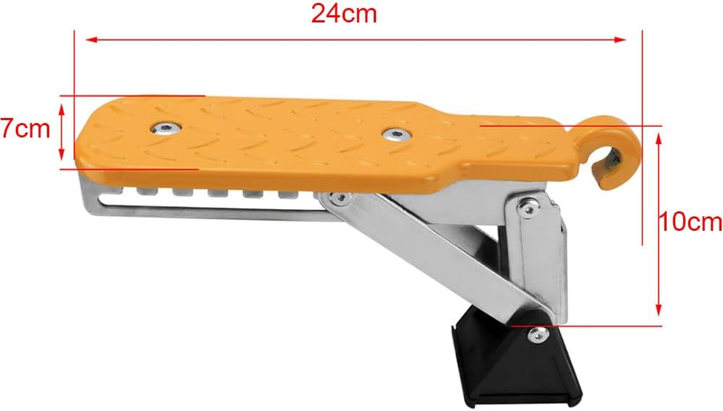HHWRT Car Door Step, Universal Fit Car Door Steps, Adjustable Stand Pedal for Door Latch, Foldable Cars Door Step Stand Pedal, Foldable Roof Rack Door Step up on Doors Latch, Adjustable Car Step Hook image number 3