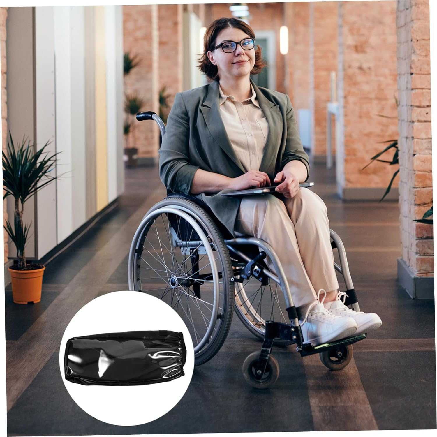 Abaodam Transparent Wheelchair Control Panel Cover Protective Sleeve with Strap Tear and Scratch Resistant Power Controller Shield for Electric Mobility Devices image number 5