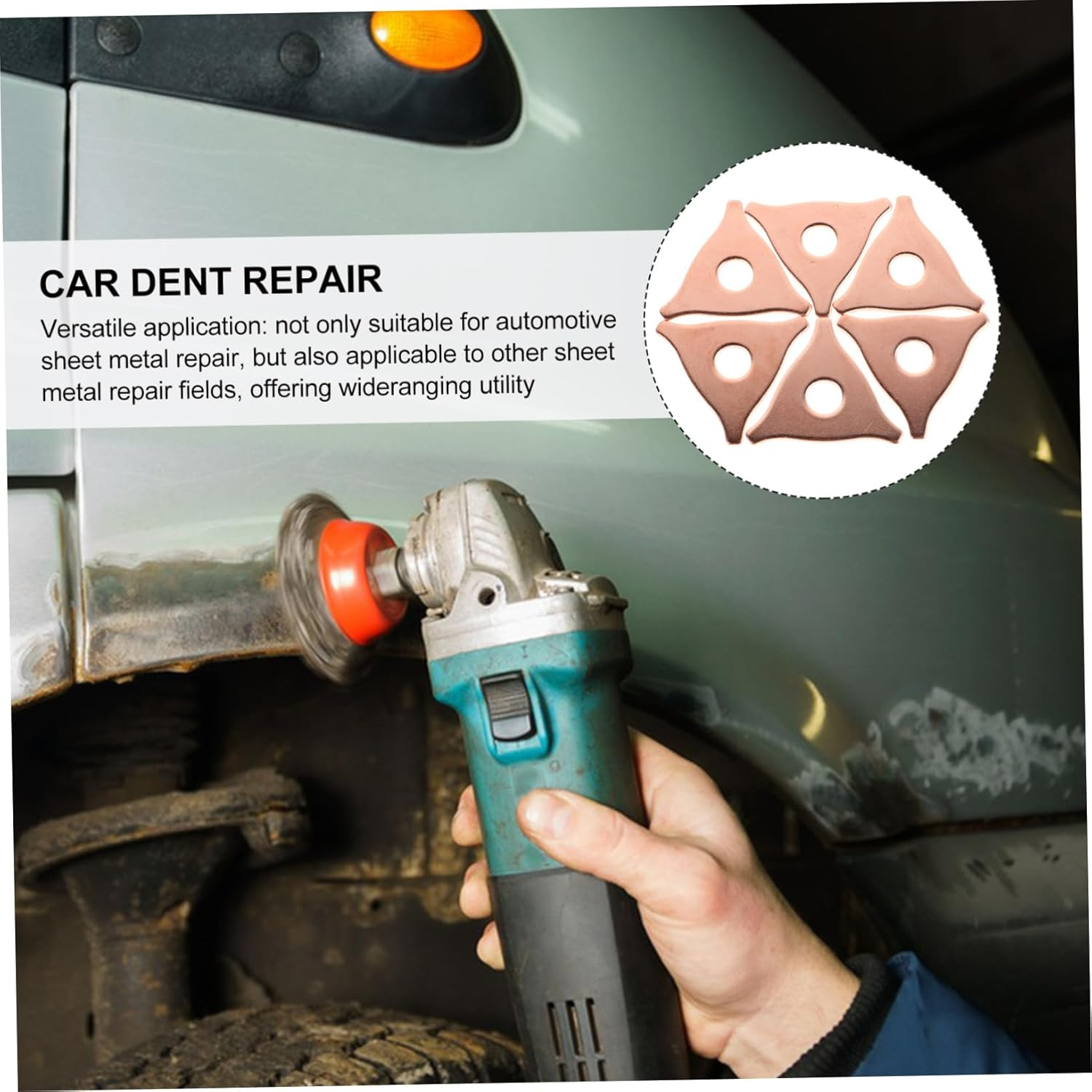 Angoily 100Pcs Heavy-Duty Metal Dent Pulling Rings Repair Tool Kit for Auto Body Restoration Welder Machine Panel Removal Equipment Set image number 4