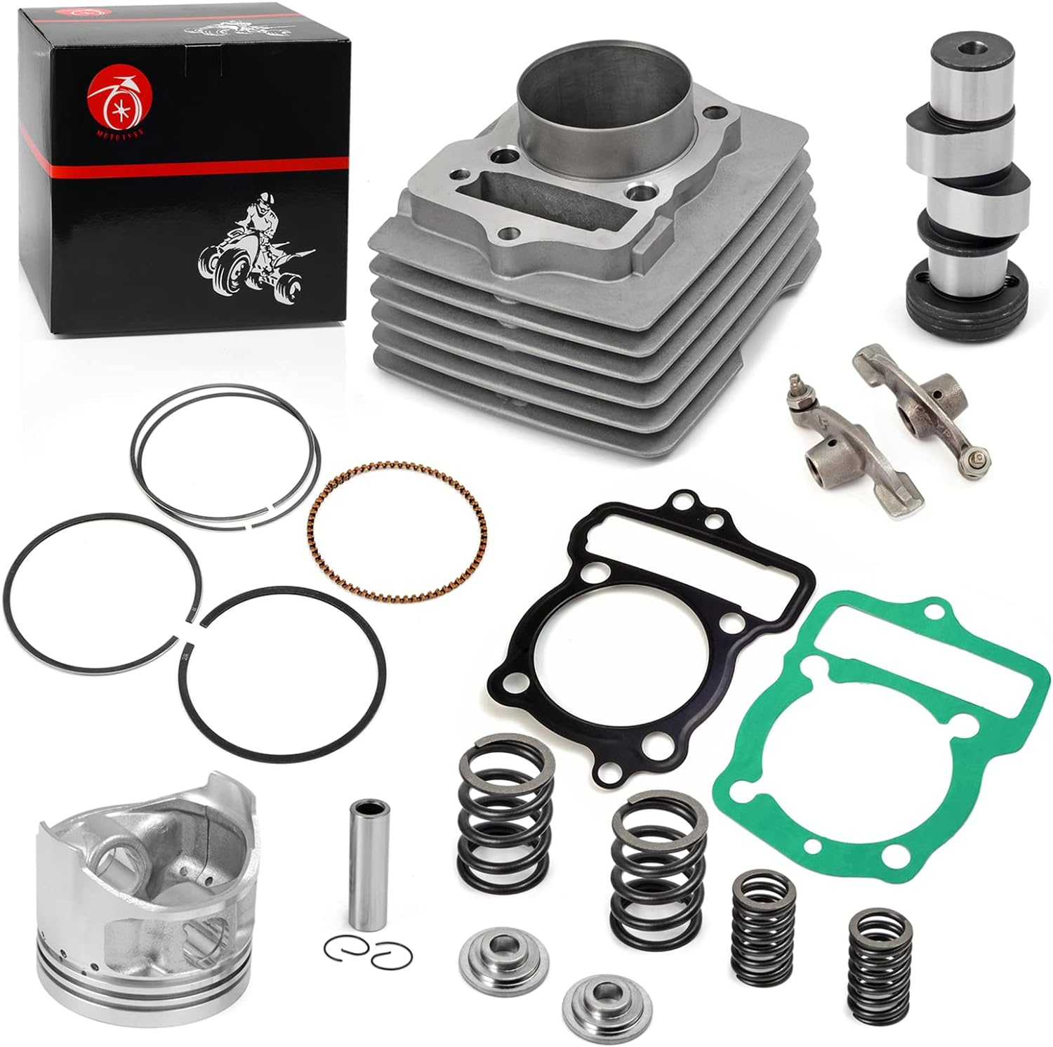 Motorsports Big Bore 58Mm 120Cc Cylinder Piston Top End Kit & Camshaft Compatible with Honda XR100 XR100R CRF100 CRF100F 1981-2017 411-HXR-1001 image number 1