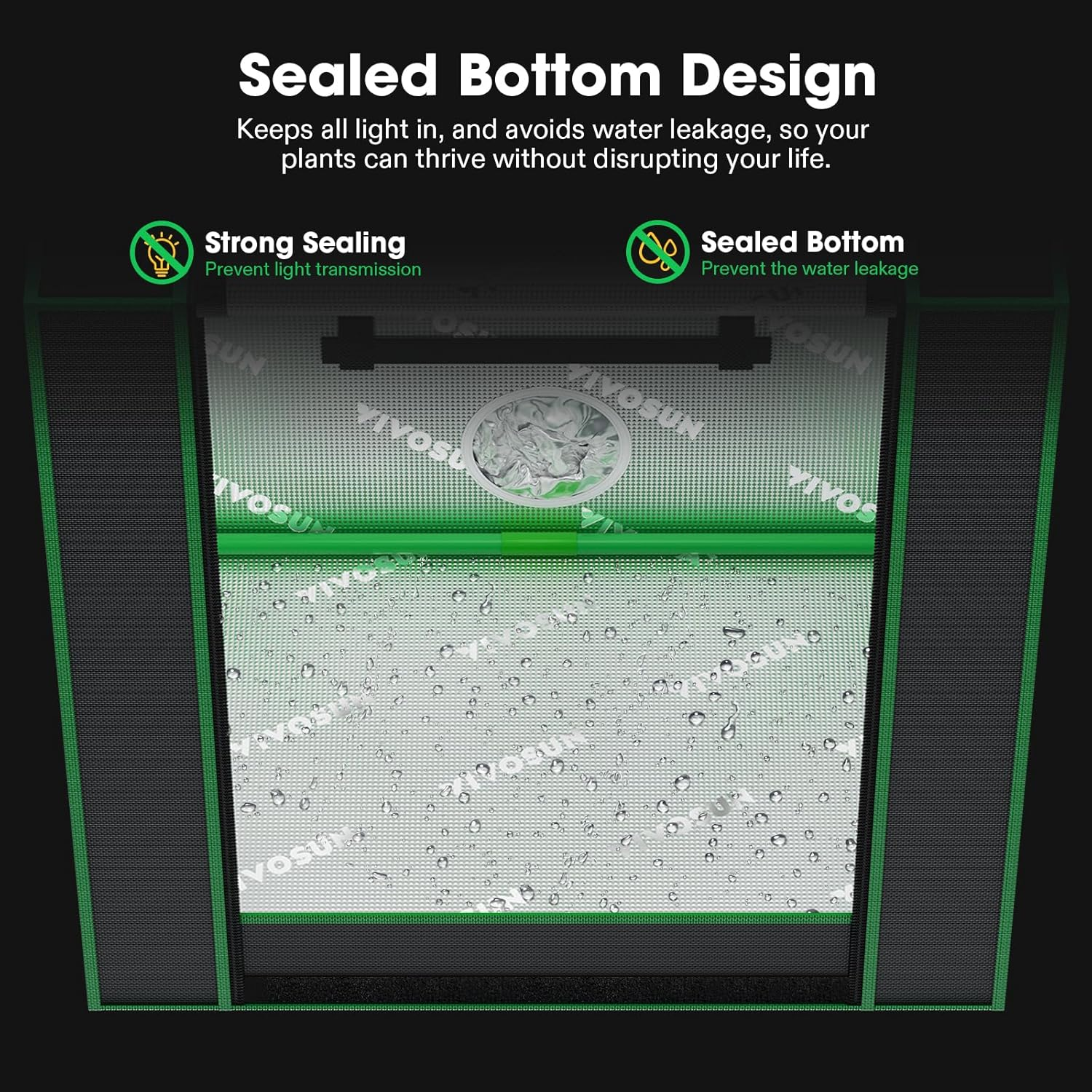 VIVOSUN Small Grow Tent for Aerogarden, Hydroponics Growing System, 20''X14''X21'' Highly Reflective Mylar Indoor Grow Tent with Sealed Bottom Design, Ventilation Window and Cable Hole Port image number 4