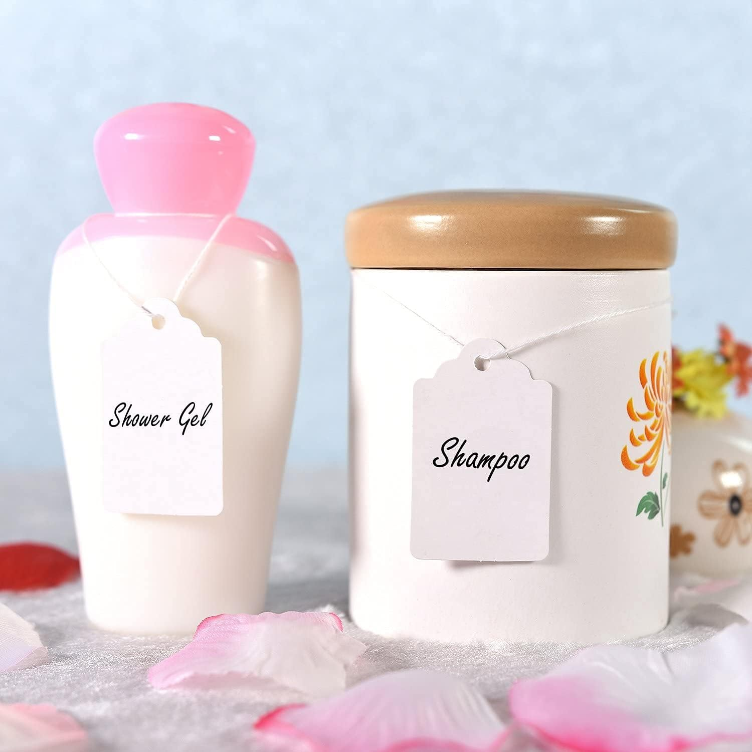 1200 Pcs Marking Tags Price Tags White Smooth Surface Labels Hanging String Display Tags for Pricing Gift Jewelry Clothing Yard Sale Products Shoes Teabags DIY Crafts image number 3