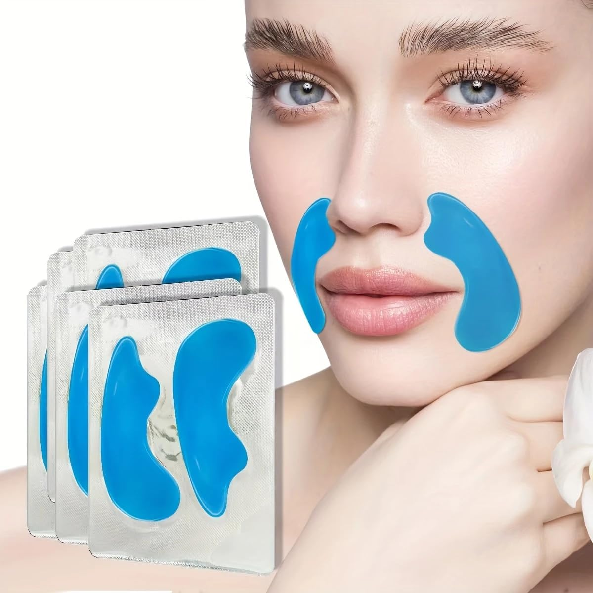Moisturizing Nasolabial Folds Pads Skincare 10 Patches for Smile Lines Elasticity Wrinkle Reduction Women'S Cosmetics image number 3