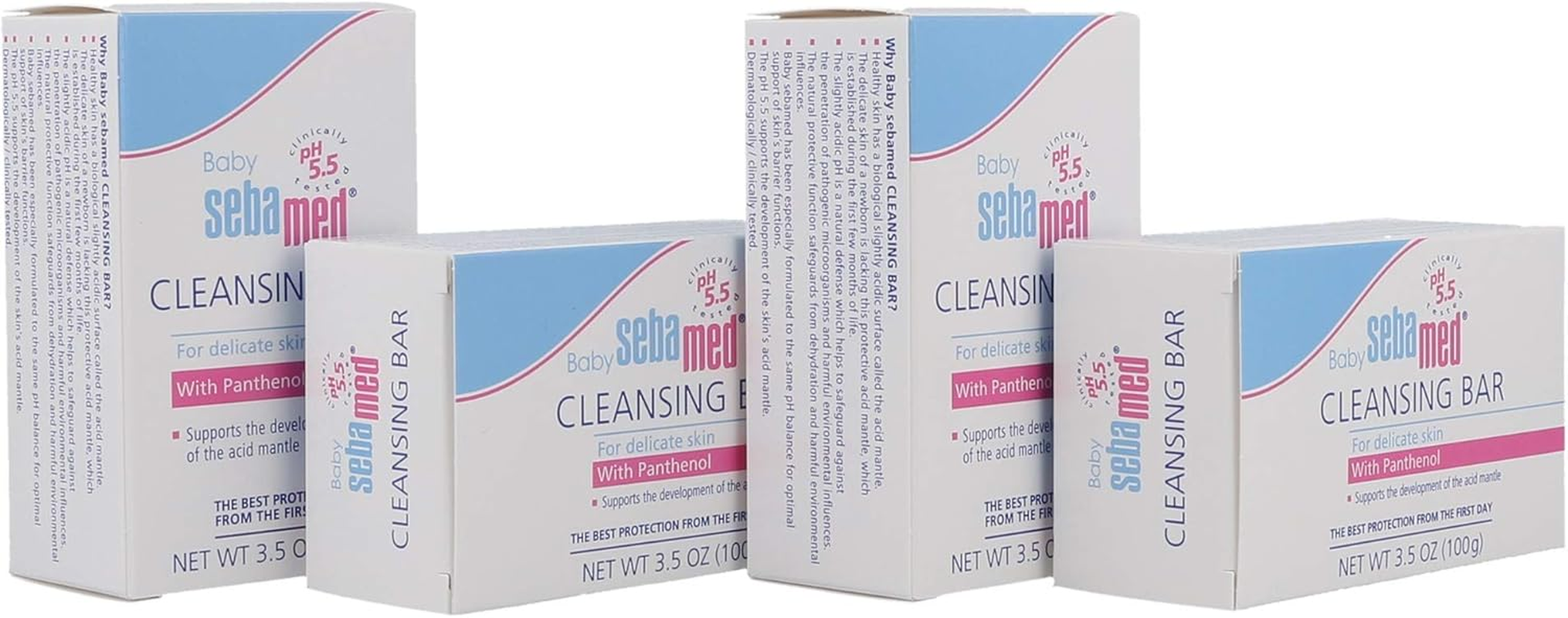 SEBAMED Baby Cleansing Bar, 3.5 Ounce Bars, Pack of 4 image number 1