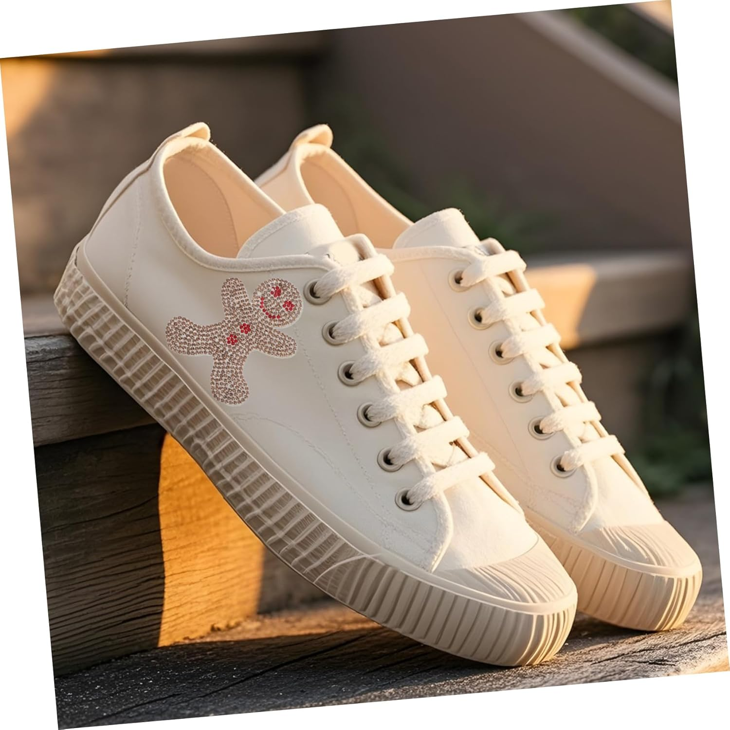 Gadpiparty 6Pcs Christmas Rhinestone Stickers Christmas Tree Gingerbread Man Rhinestone Applique for Clothing Shoes Jacket Jeans DIY Craft image number 6