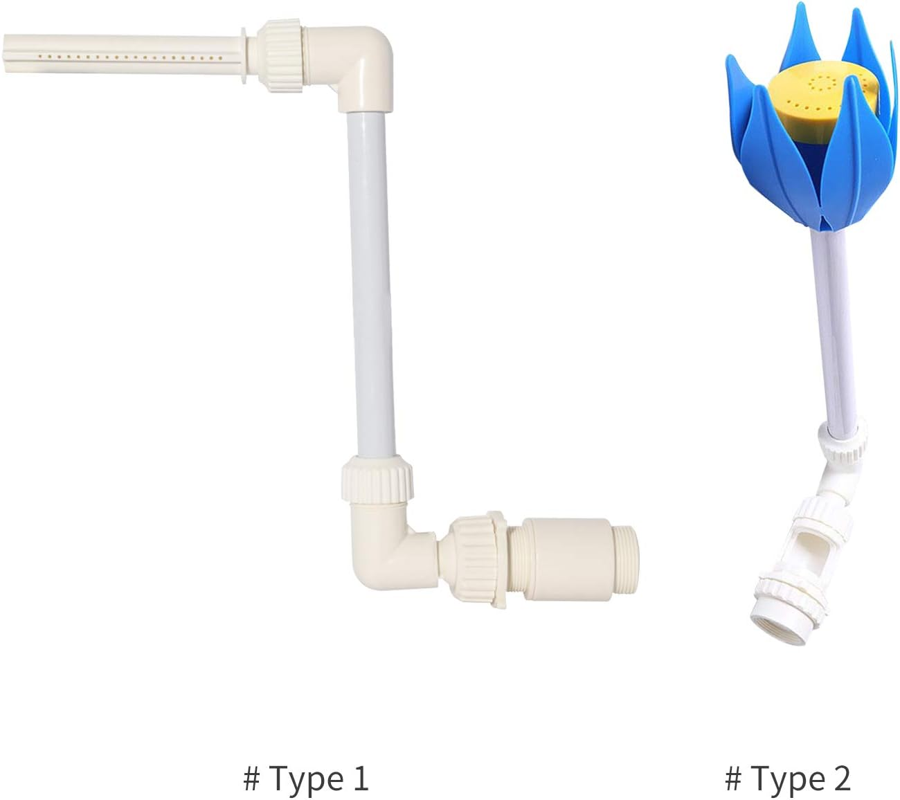 Swimming Pool Fountain Flower Shape Waterfall Spray Fountain Fits 1.5-Inch Threaded Return Fittings Spa Swimming Pool Tools image number 1