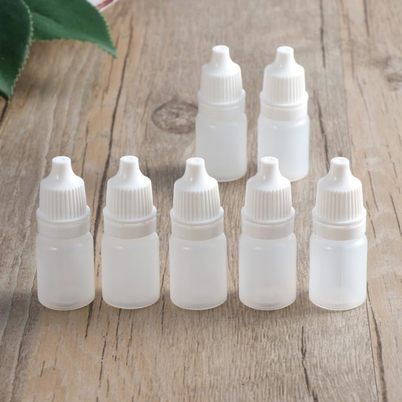 ULTECHNOVO 6Pcs Empty Plastic Squeezable Dropper Bottle 5Ml Squeezable Eye Liquid Dropper Bottles White Plastic Containers for Eyedrops and Liquid Medicine image number 4