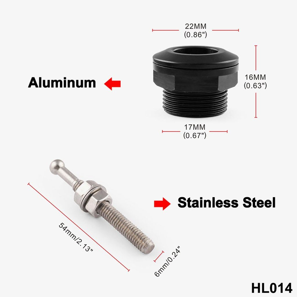 Prettyia 4Pcs Solid Car Bonnet Hood Latch Pin Locking Kit Push Button Quick Release 7/8 22Mm Black image number 2