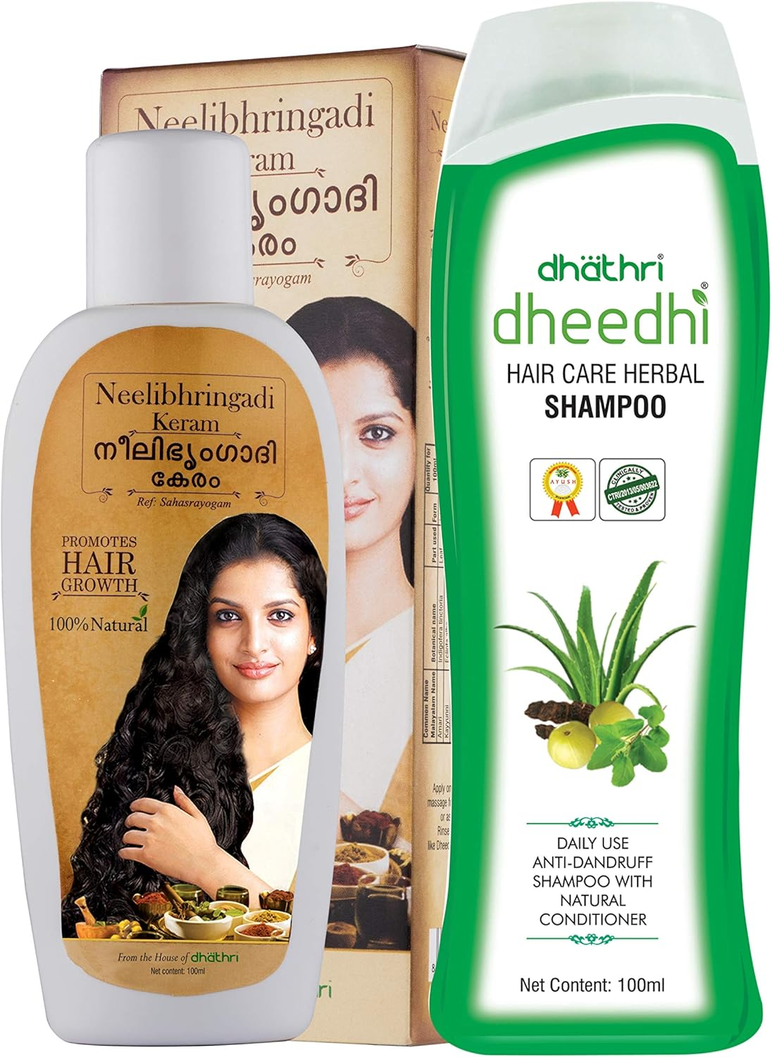 Dhathri Neelibhringadi Keram Hair Oil 100Ml image number 6
