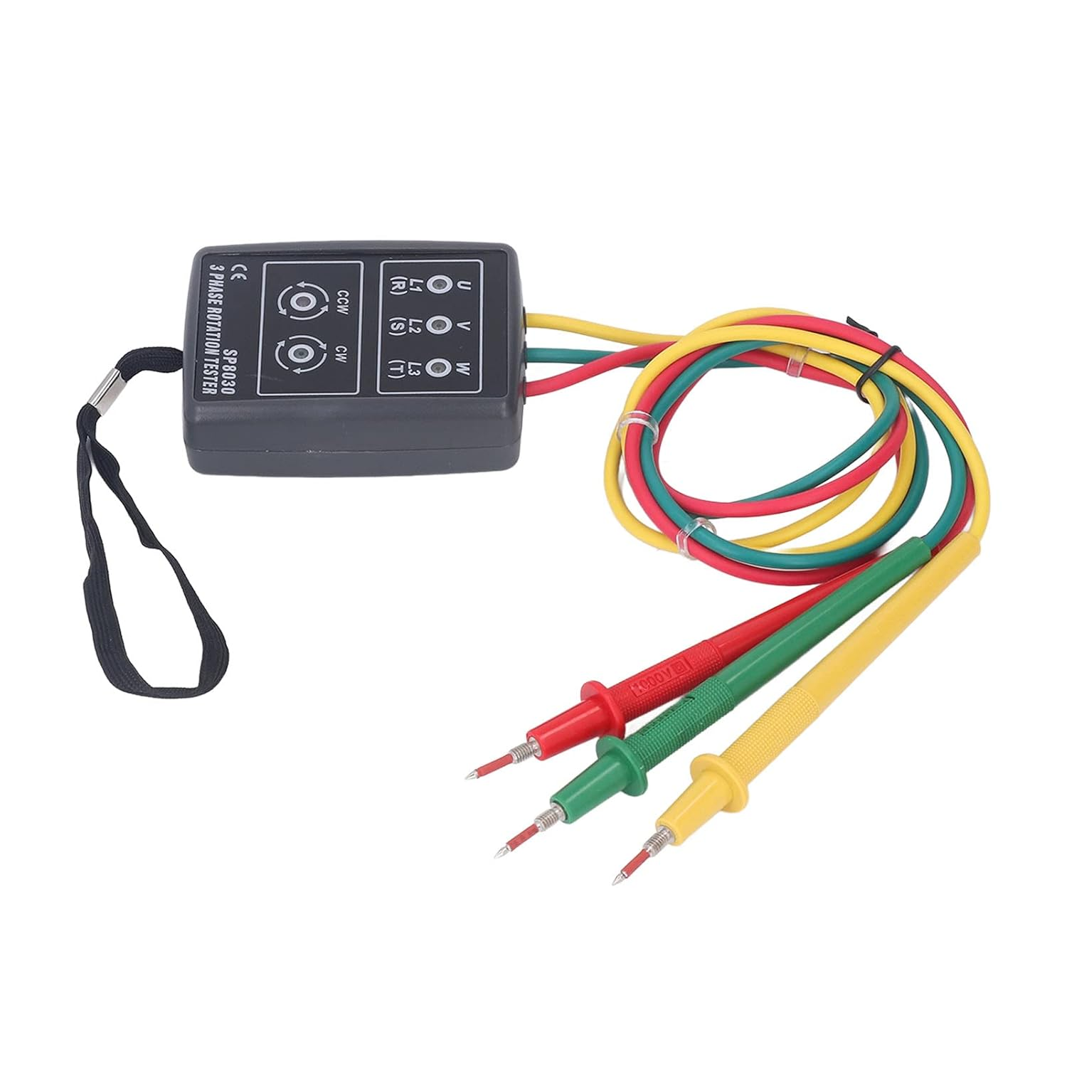 Topyond Phase Rotation Meter,5 LED Indicator, No Battery Design, 3 Test Leads, 3 Phase AC Sequence Tester for Electrical Engineers, Voltage Detection from 60V to 600V image number 1