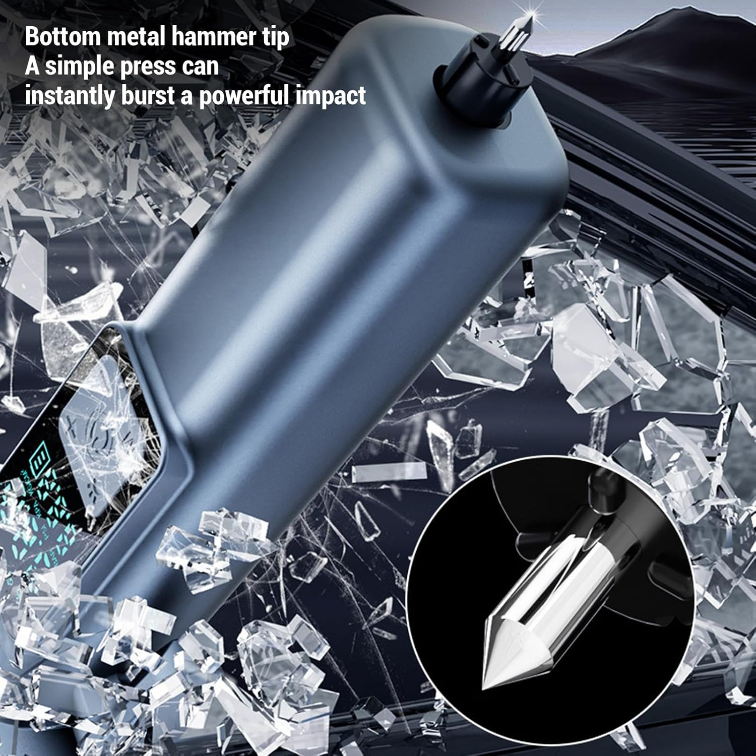 Cordless Tire Inflator Air Compressor, Handheld Air Pump for Cars Motorcycles Bikes Sport Balls, Window Belt Cutter Smart Air Pump for Car Motorcycle Ball Bike image number 2