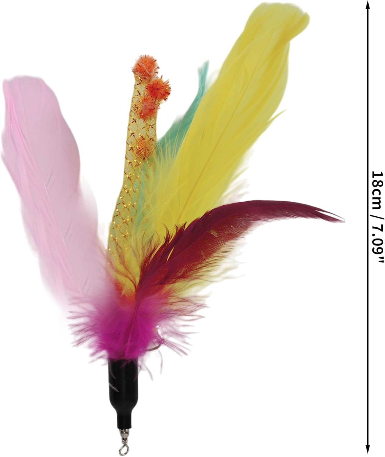 CAPASTEC Pack of 2 Cat Wand Replacement for Pet Interactive, Fluffy Feathers image number 5