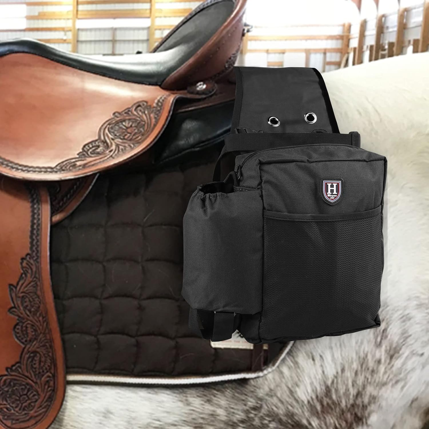 Harrison Howard Equestrian Western Saddle Bag for Horses image number 5