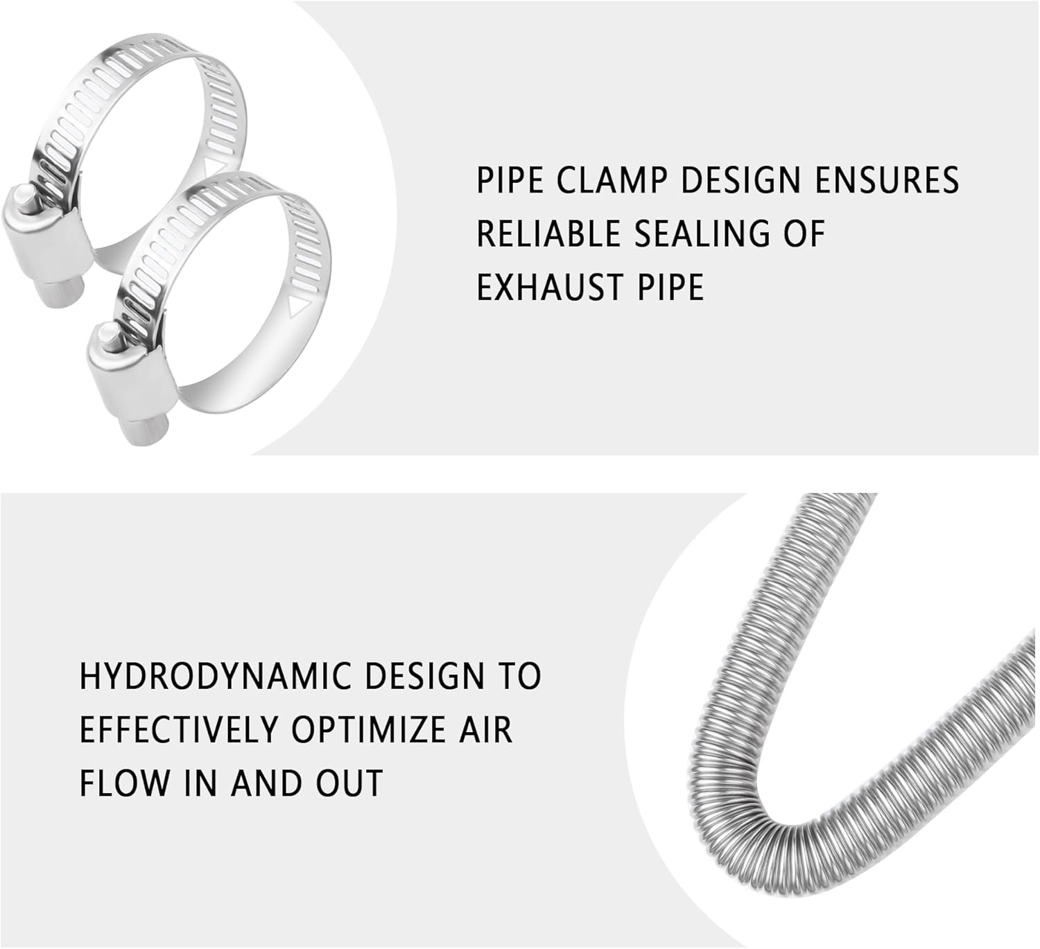 25Mm/0.98" Diesel Heater Exhaust Pipe with Silencer Muffler,Stainless Steel Pipe for Car Modified Intake & Exhaust System,Universal Car Accessories Diesel Heater Hose Kit image number 5