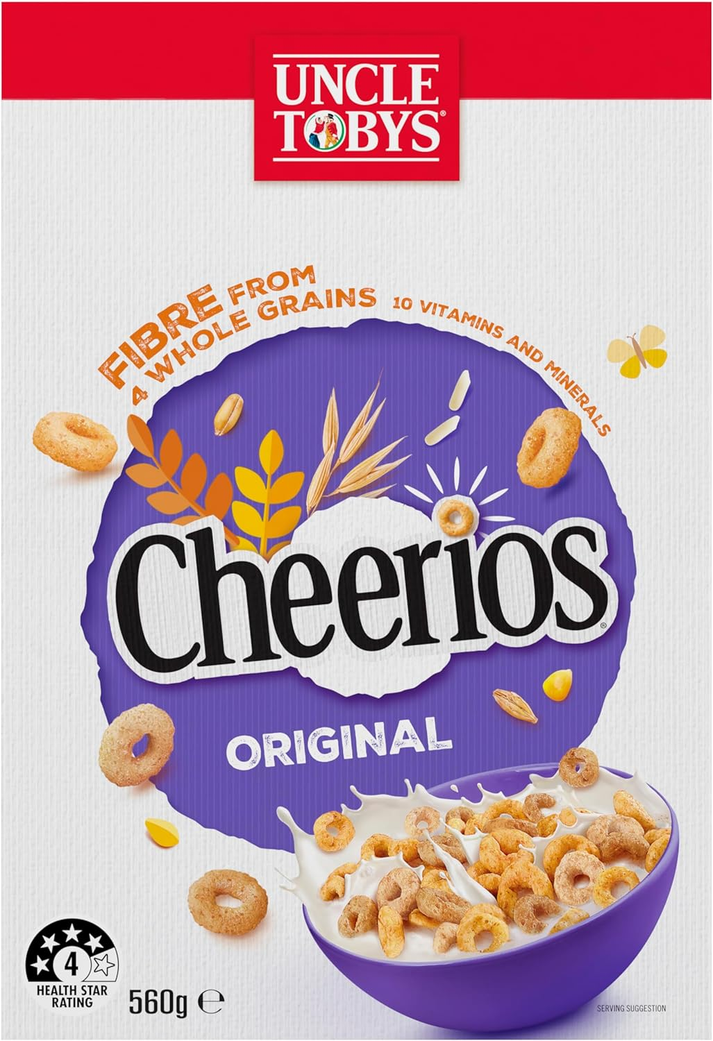 Uncle Tobys Cheerios Wholegrain Breakfast Cereal 560 G - 560 G (Pack Of 2) image number 2