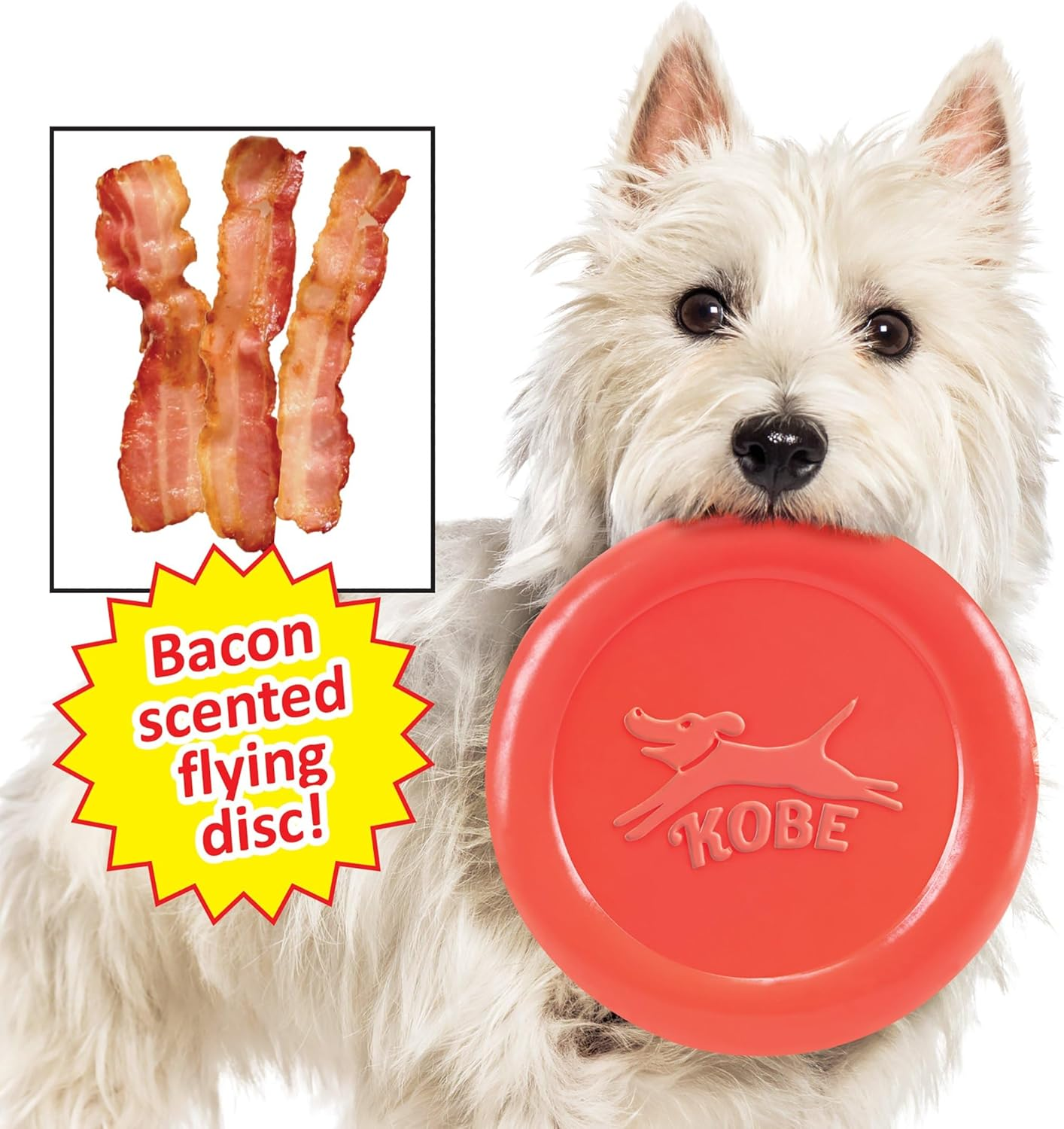 Collections Etc Kobe Bacon Scented Dog Frisbee Fetch Toy