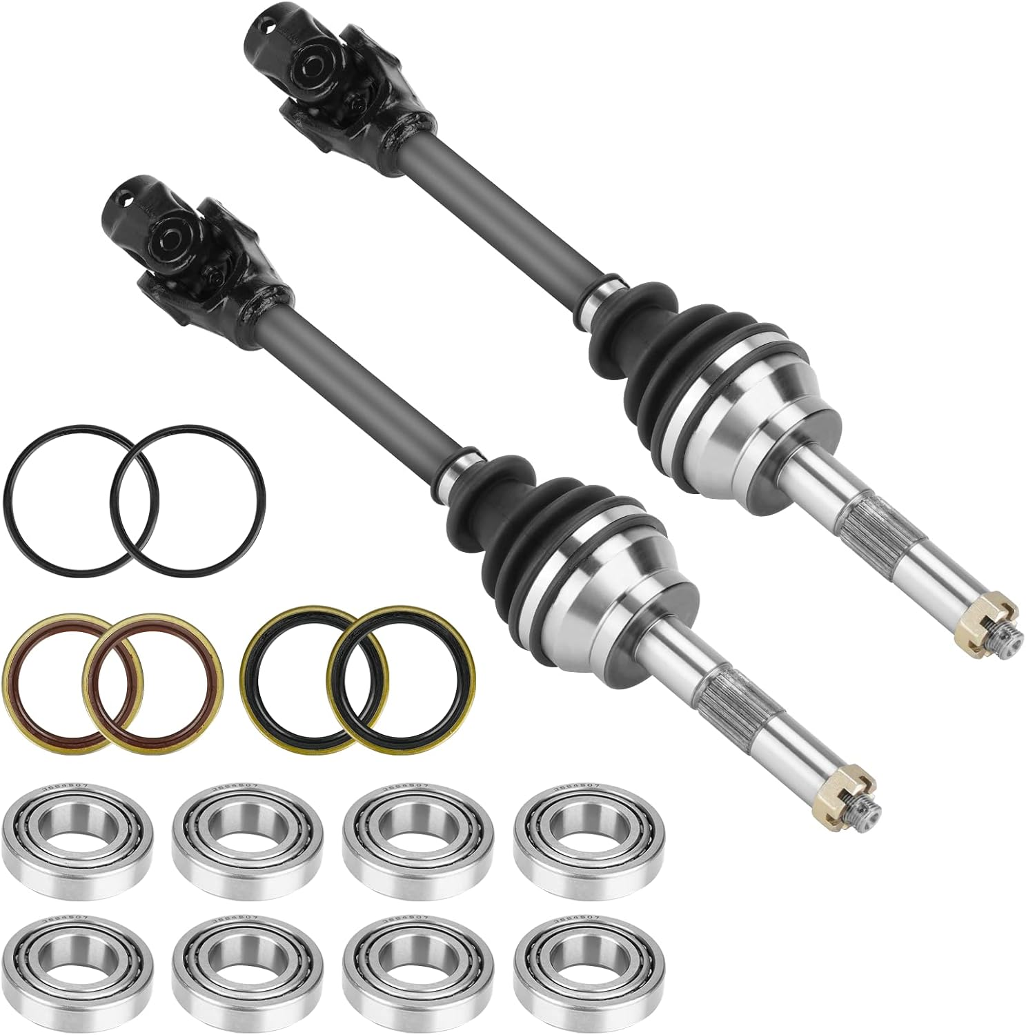 Chabushi Front CV Axle Shaft & Wheel Bearing Kit for Polaris Sportsman 400 500, Magnum 325 2000-2002, Big Boss 500 6X6 1998 1999, Xpedition 325 2000-2002 Left or Right image number 1