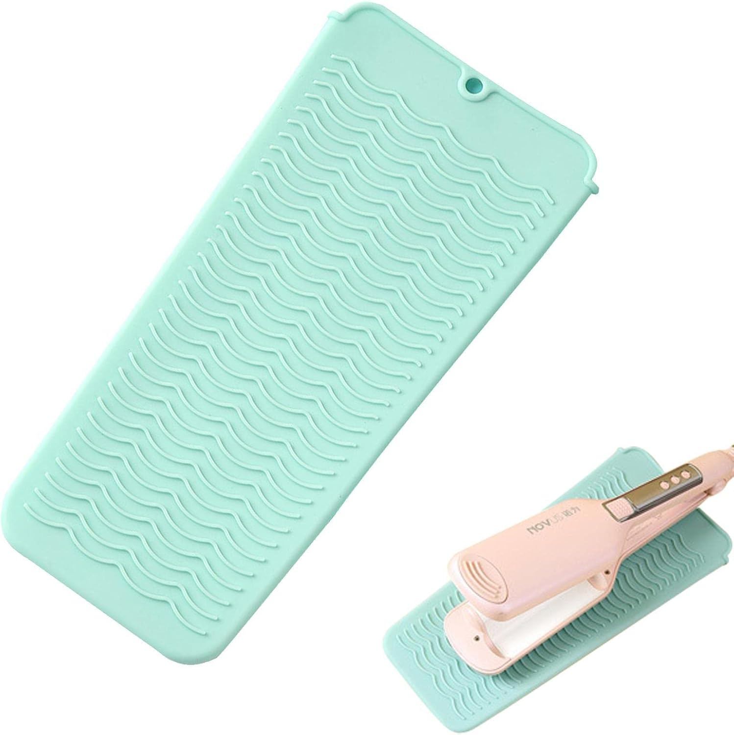 Heat Resistant Straightener Pad | Travel Hair Straightener Mat | Portable Heat Resistant Silicone Mat for Hair Styling Tools, Flat Irons and Curling Irons Pochy