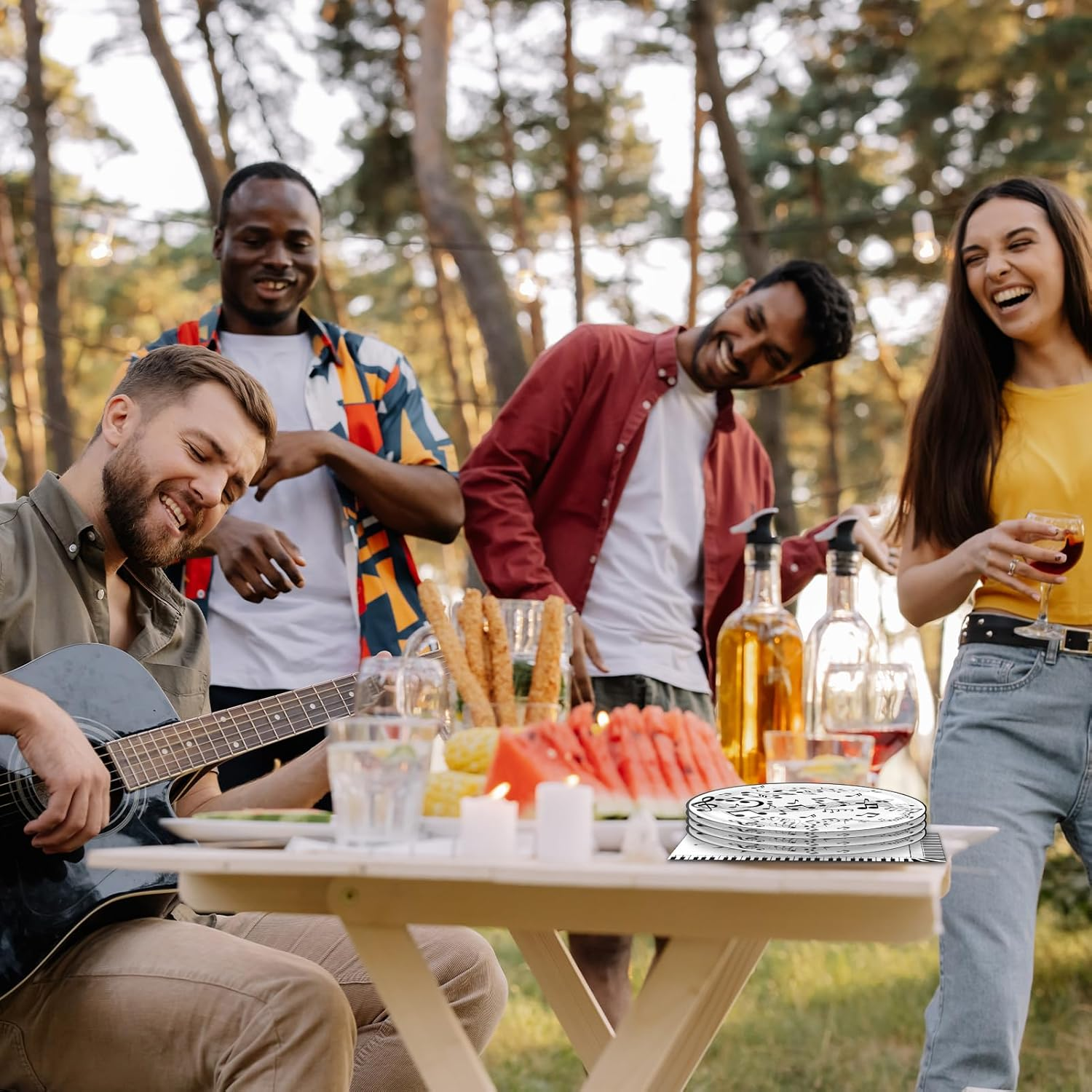 40PCS Music Theme Party Decorations Musical Note Plates Napkins Music Notes Party Disposable Tableware for Wedding Baby Shower Birthday image number 6