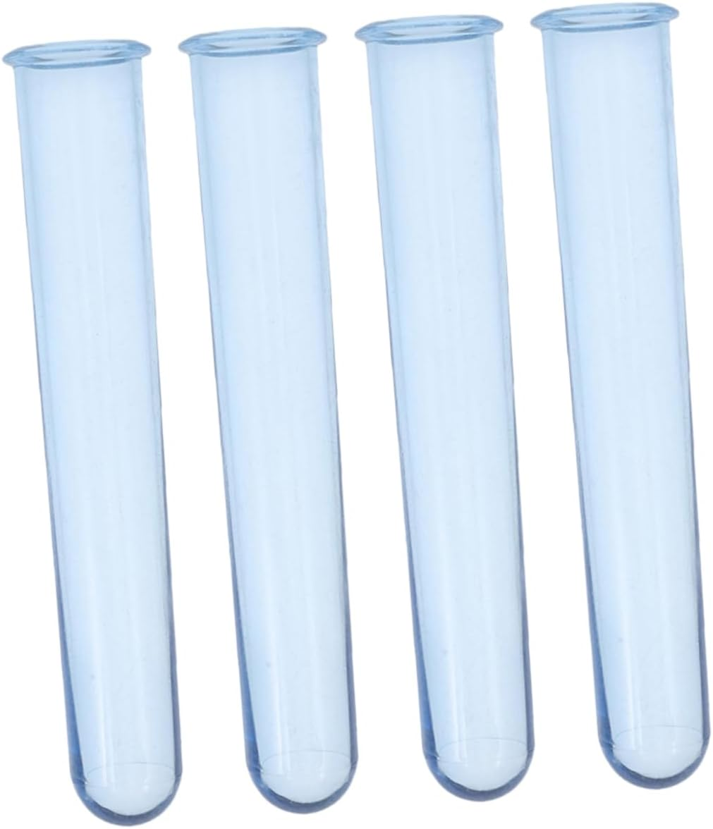 NULYLU 4Pcs Hydroponic Vase Vases Test Tubes Decoration Floral Water Vial Wall Planter Plastic Floral Tubes Tube Vase Fresh Florist Supplies Picks Tubes Transparent