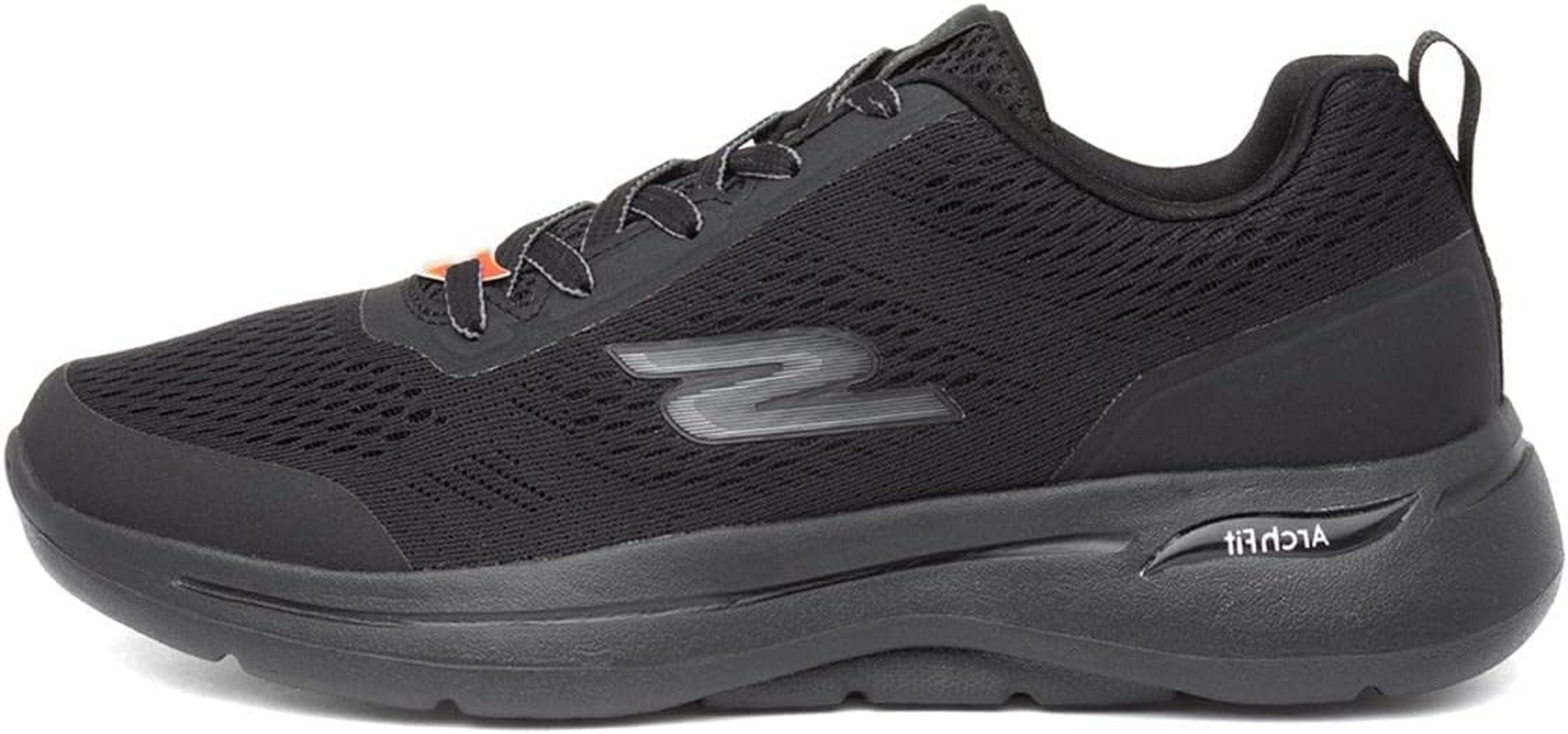 Skechers Men'S Go Walk Arch Fit Idyllic Sneaker, 49.5 EU Ancho, Black Textile Synthetic Trim, 7.5 US