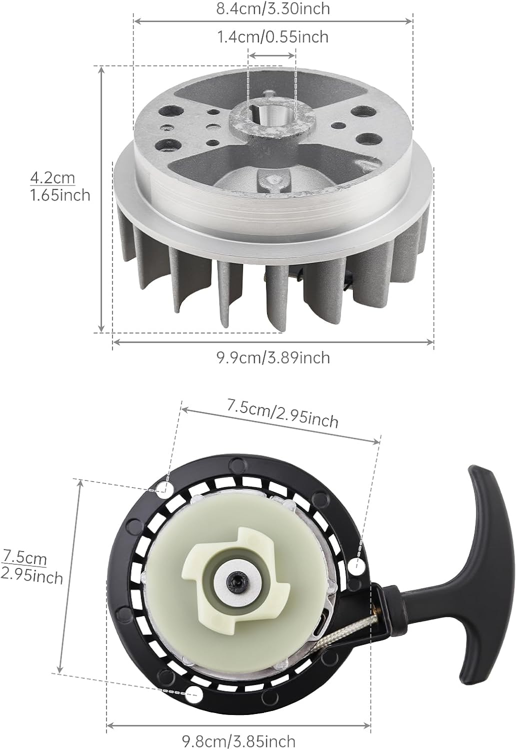 Windance Aluminum Alloy Pull Recoil Starter for 2 Stroke 47Cc 49Cc Taotao Coolster Chinese Mini ATV Quad 4 Wheeler Go Kart Pit Dirt Pocket Bike image number 5