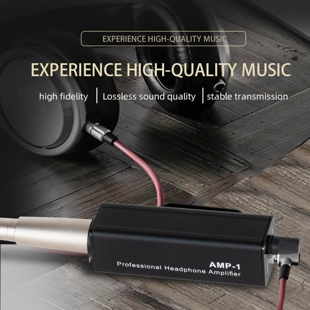 In-Ear Monitor Amplifier Portable Ear Amplifier Converter XLR to 3.5MM Audio Ear Amplifier Converter Plug and Play Lossless Transmission for Band Performances Music Creation