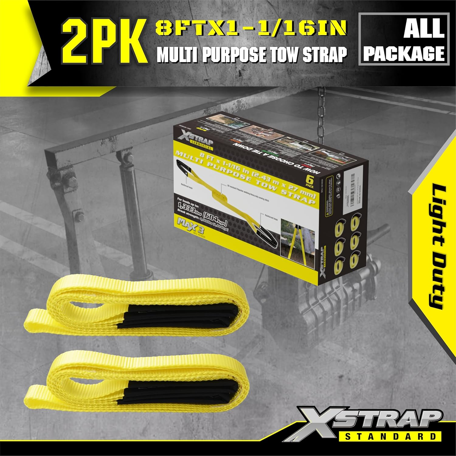 XSTRAP 2PK 8FT Lift Sling Web Strap/Wear Guard End image number 5