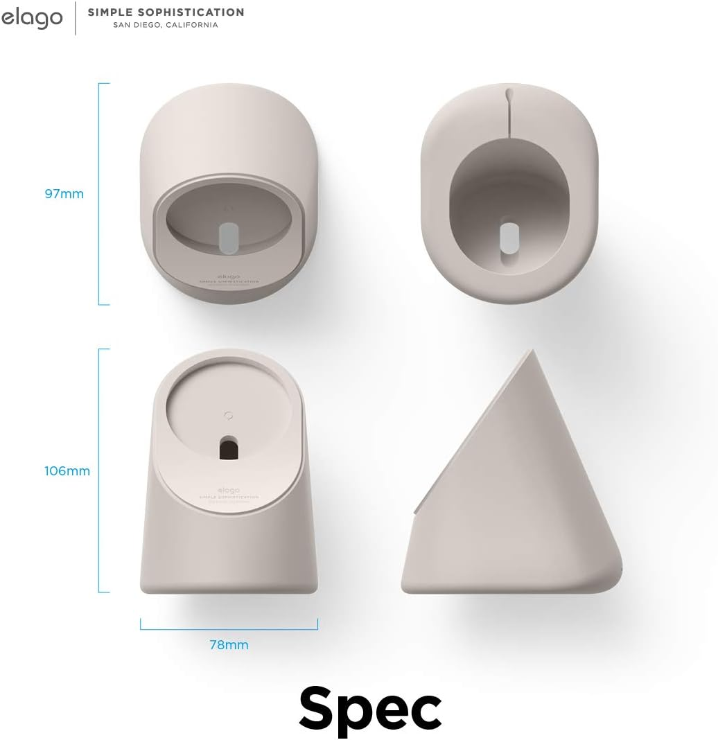 Elago MS1 Charging Stand Compatible with Magsafe Charger - Premium Silicone Stand Compatible with Iphone 17/16/15/14/13/12 Series [Charger Not Included] (Stone) - Stone image number 5