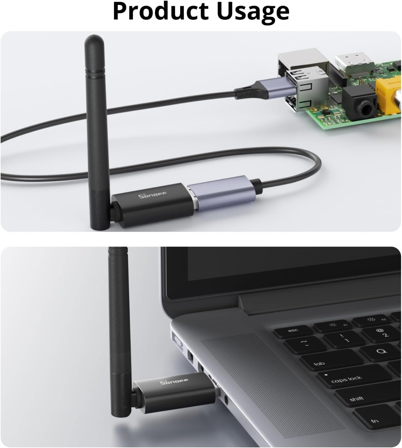 SONOFF Zigbee 3.0 & Thread Dongle Lite (EFR32MG21) | USB Stick Coordinator for Home Assistant & Zigbee2Mqtt | Compact Gateway with Easy Firmware Flashing & Extension Cable image number 3