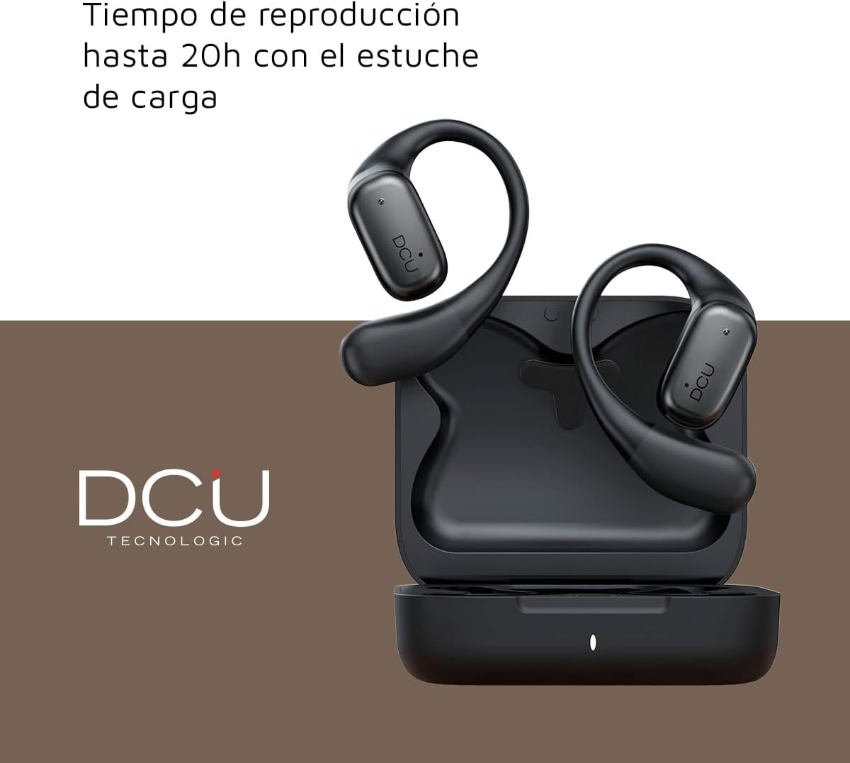 DCU TECNOLOGIC Wireless OWS Headphones with Air Line Technology - Sweat Resistant - Double Point Connectivity image number 6