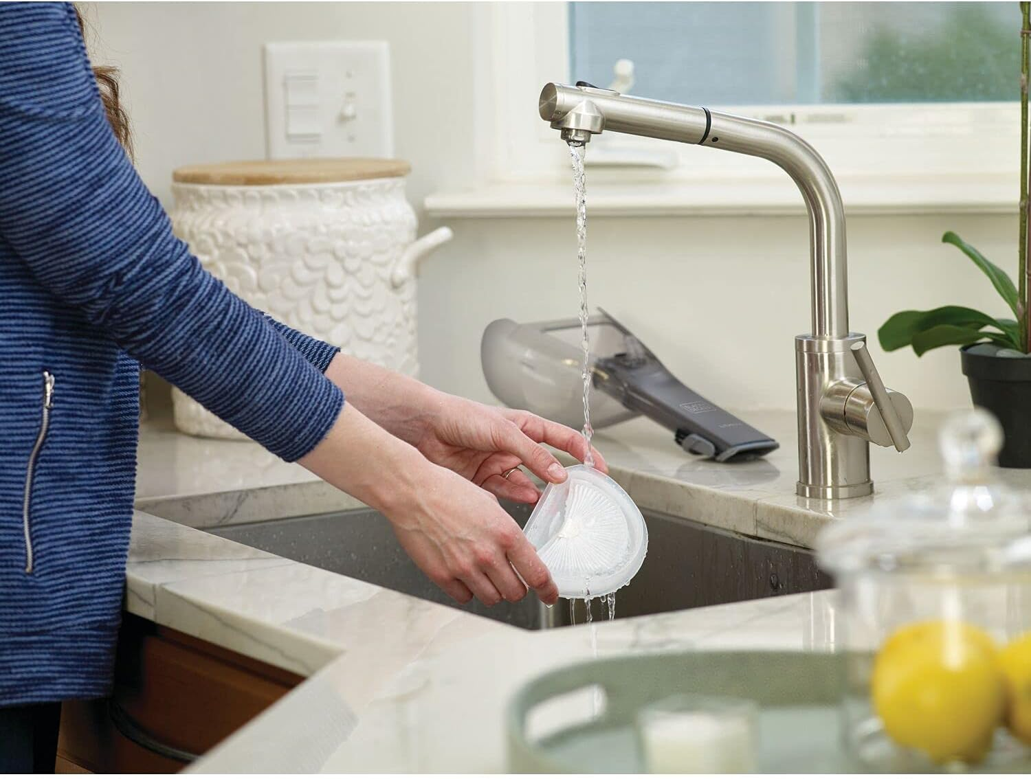 BLACK+DECKER 10.8V Lithium-Ion Dustbuster Hand Vacuum - Red, Plastic, Cordless, Extended Reach, Handheld, Indoor Use